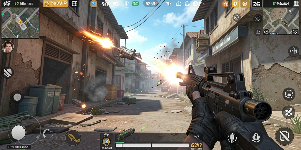 Tangkapan layar 62VIP menunjukkan gameplay TPS menarik dan penuh aksi.