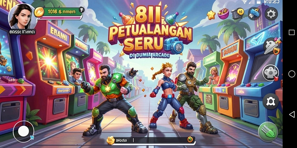 Tampilan gameplay seru dari 8II di dunia Arcade.