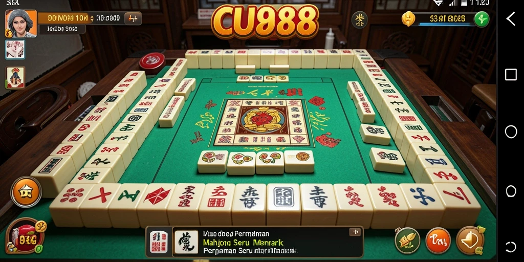 Tampilan menarik dari gameplay Mahjong CU888 yang mengasyikkan.