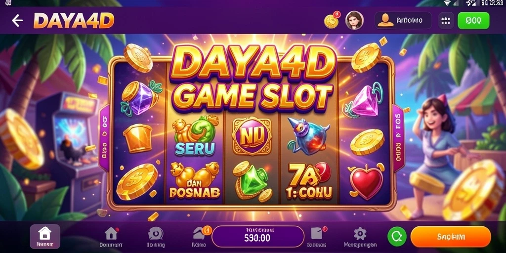 Tampilan gameplay slot dalam aplikasi DAYA4D yang mengesankan.