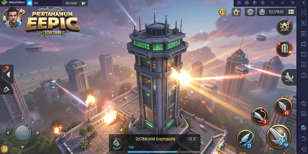 Tampilan menara pertahanan strategis dalam ID6788.
