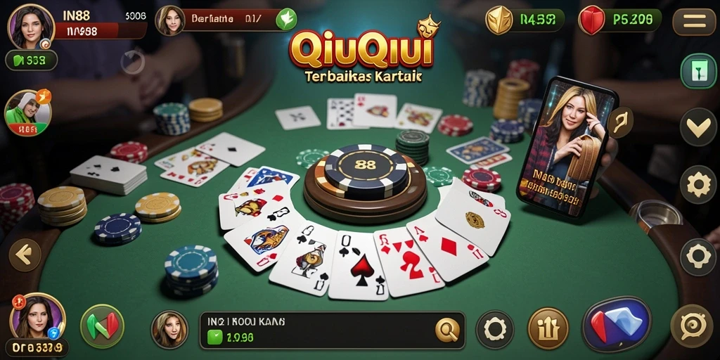 Screenshot gameplay yang menampilkan keseruan bermain QiuQiu.