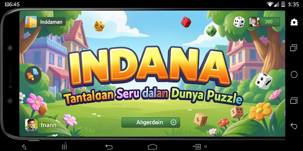 Tampilan gameplay INDAAA dengan teka-teki seru dan grafis menarik.