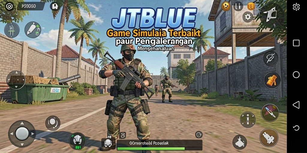Tampilan gameplay JTBLUE yang menarik dan menawan.