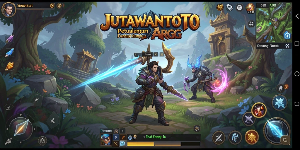 Tampilan gameplay menarik dari JUTAWANTOTO dalam pertempuran ARPG.