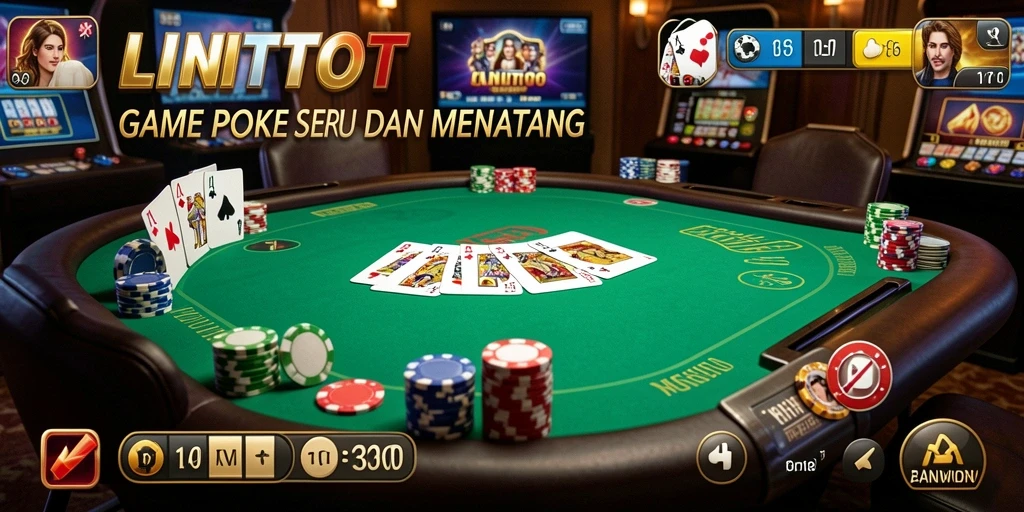 Tampilan gameplay menarik dari game poker LINITOTO.