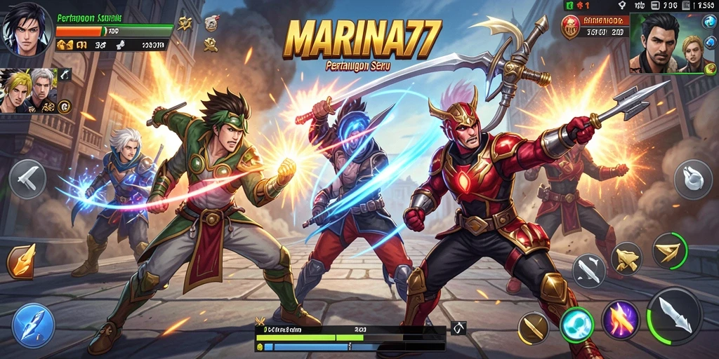 Tangkapan layar gameplay pertarungan seru di MARINA77.