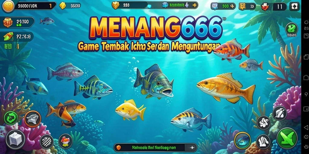 Tampilan gameplay seru dari MENANG666 saat menembak ikan besar.