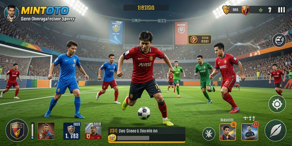 Screenshot gameplay MINTOTO yang menampilkan aksi seru dalam pertandingan olahraga.