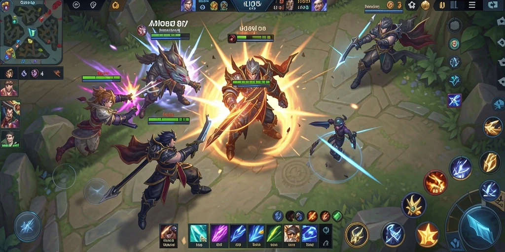 Gameplay seru dalam MLBB8 saat bertarung melawan monster.