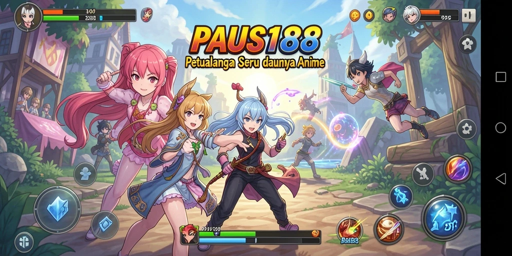 Screenshot menampilkan aksi seru dalam permainan Anime PAUS188.