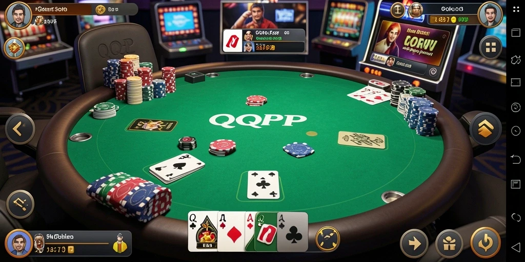 Tampilan gameplay menarik dari game Poker QQRP.