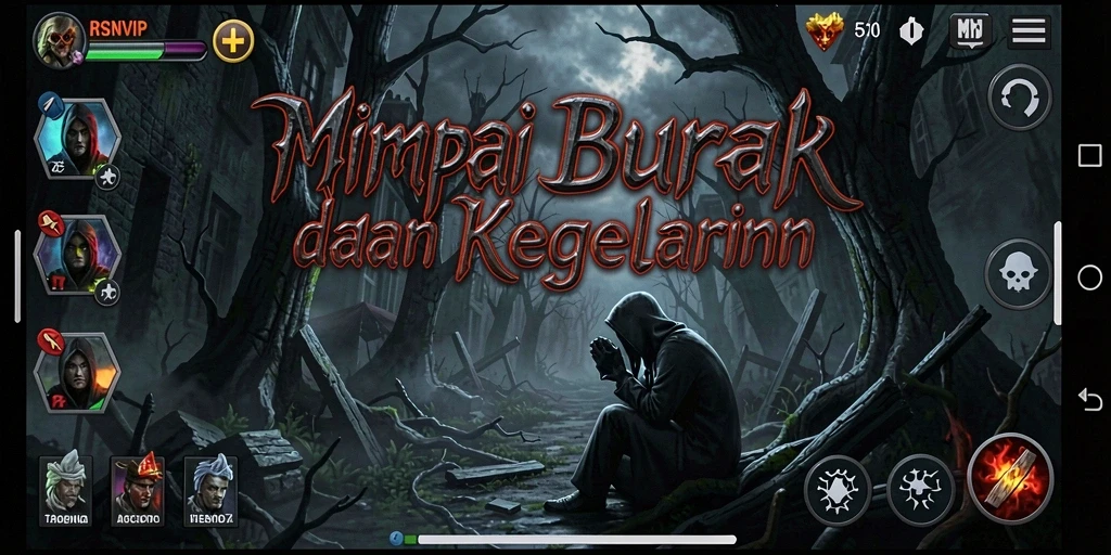 Tangkapan layar gameplay RSNVIP yang menyeramkan dan mendebarkan.