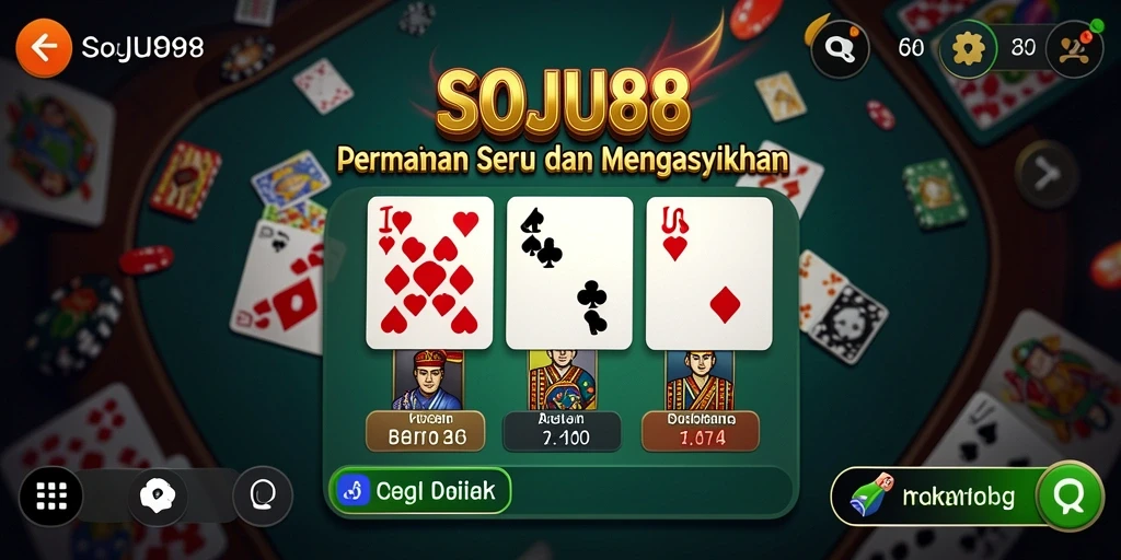 Screenshot gameplay SOJU88 menampilkan keseruan permainan Domino.