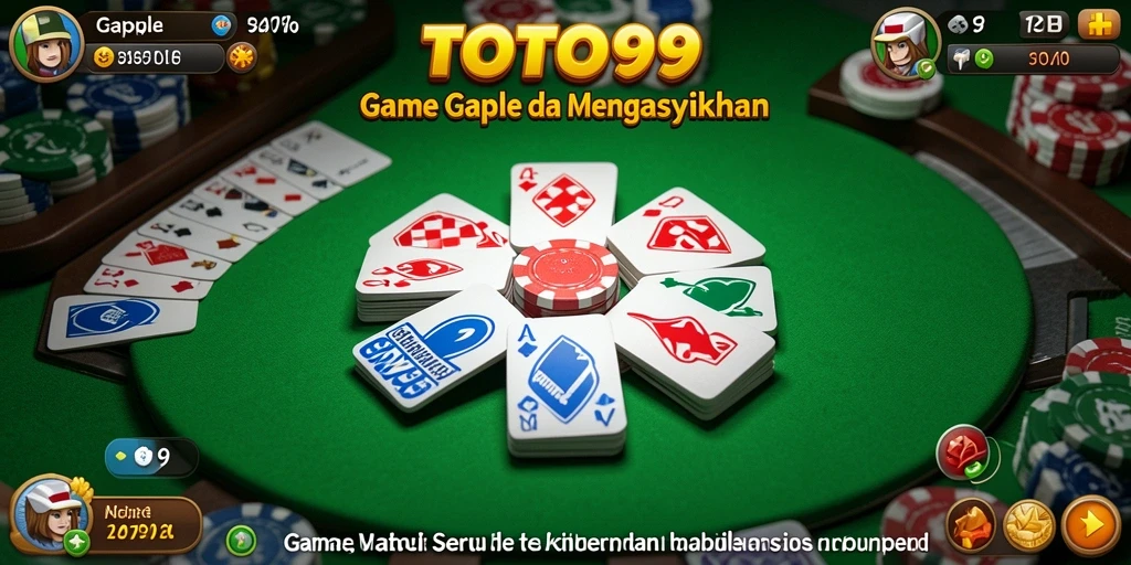 Screenshot gameplay TOTO99 dengan tampilan Gaple yang seru.