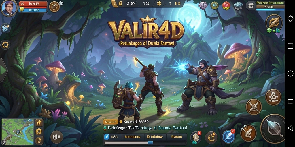 Screenshot VALIR4D menampilkan petualangan seru di dunia penuh warna.