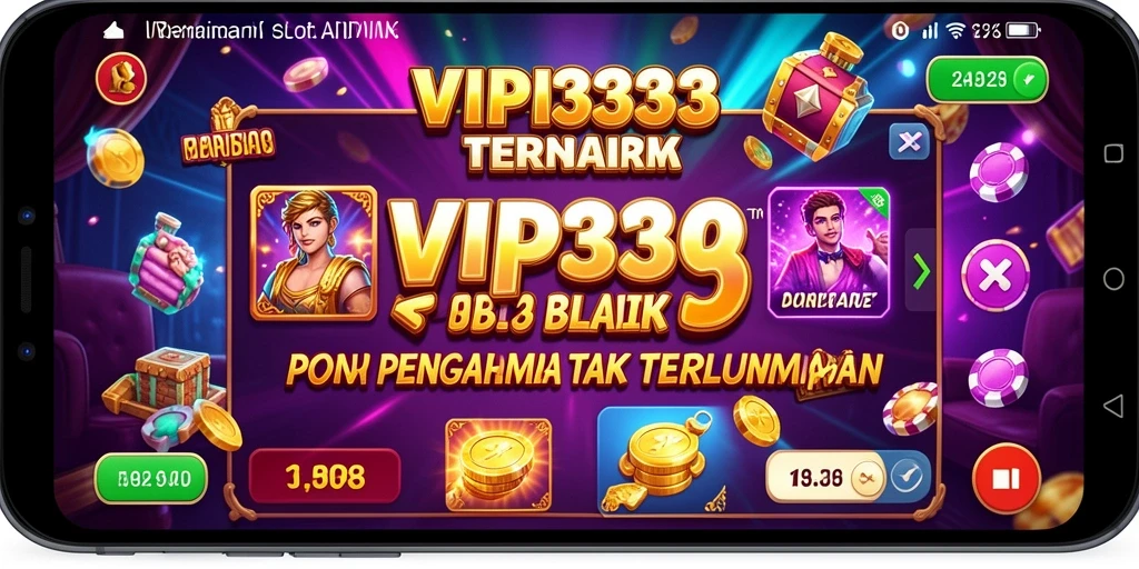 Tampilan utama gameplay Slot di VIP333 yang seru dan interaktif.