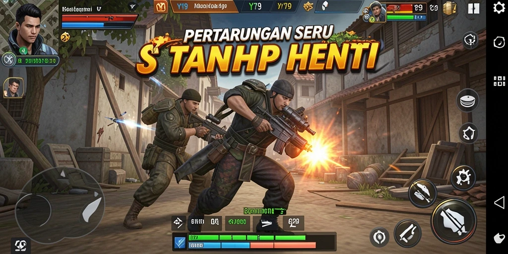 Tampilan gameplay Y89 dengan aksi pertarungan yang dinamis.