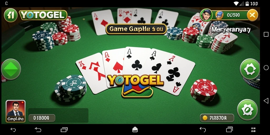 Screenshot gameplay YOTOGEL menampilkan aksi seru permainan Gaple.