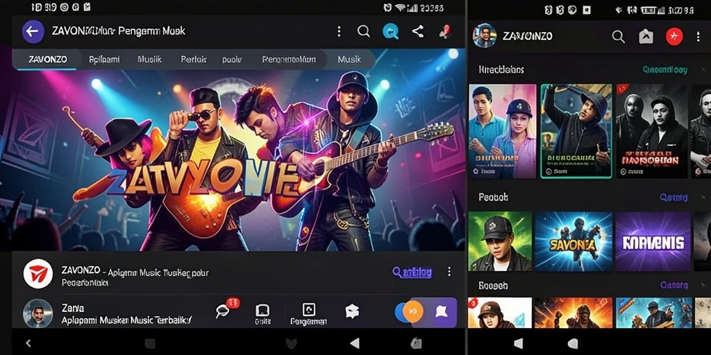 Screenshot ZAVONZO menampilkan gameplay seru dengan fitur musik interaktif.